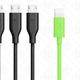 4-Pack 1' PowerLine MicroUSB Cables, $8 with code XH52F6XP | Anker Lightning Cable (Blue, Green, Pink, Yellow), $6 with code VY4252RH